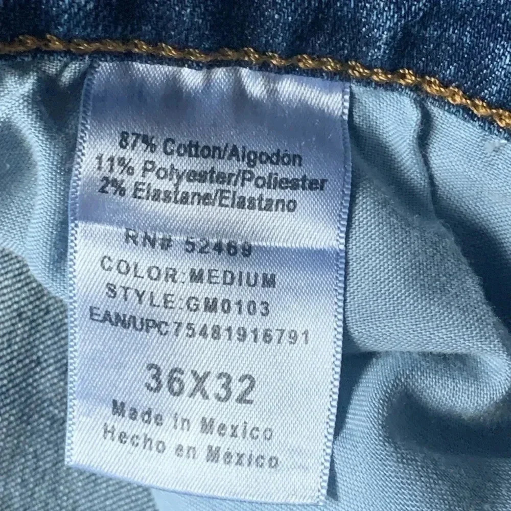 G George BootCut Jeans Medium Wash Size 36 x 32 - Picture 6 of 7